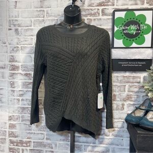 Evolution by cryus Cable Knit Sweater Womens large NWT
